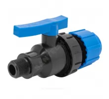 Кран шаровой компрессионный Дн 25х1/2" НР Ру16 ТПК-АКВА 553222512