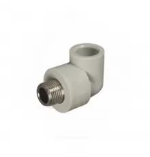 Угольник PP-R комбинированный серый Дн 25х1/2" НР RTP (РосТурПласт) 11051