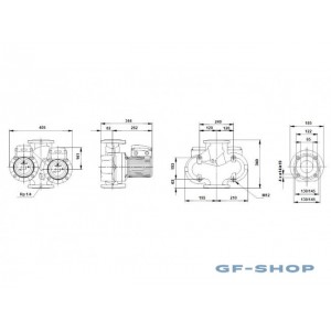 Насос циркуляционный Grundfos UPSD 65-60/2 F 3x400-415V PN6/10 без реле