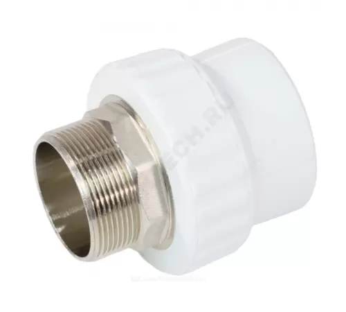 Муфта PP-R комбинированная под ключ белая Дн 40х1 1/2" НР VALFEX 10135240