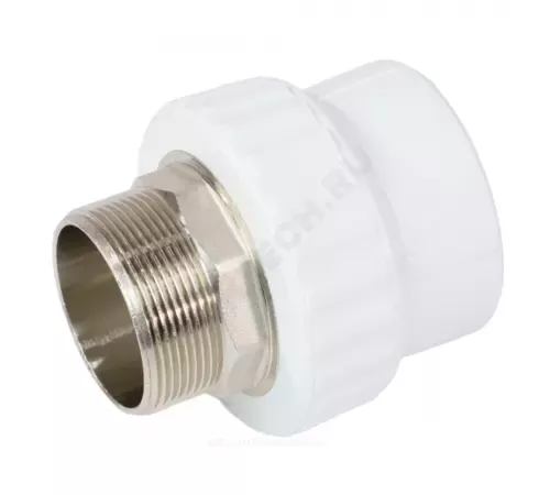 Муфта PP-R комбинированная под ключ белая Дн 40х1 1/2" НР VALFEX 10135240