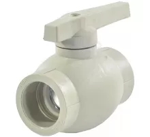 Кран шаровой PP-R серый Дн 20 внутренняя пайка VALFEX 10144020Г