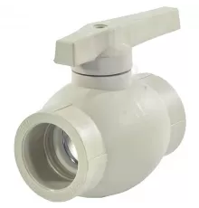 Кран шаровой PP-R серый Дн 20 внутренняя пайка VALFEX 10144020Г