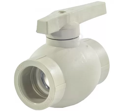 Кран шаровой PP-R серый Дн 20 внутренняя пайка VALFEX 10144020Г