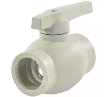 Кран шаровой PP-R серый Дн 25 внутренняя пайка VALFEX 10144025Г