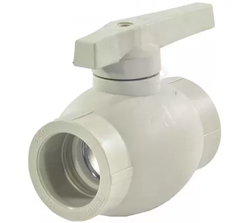 Кран шаровой PP-R серый Дн 20 внутренняя пайка VALFEX 10144020Г