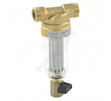 Фильтр сетчатый T-образный латунь Ду 20 Ру16 Тмакс=40 oC G3/4" НР FF06 с краном Honeywell-Braukmann FF06-3/4"AA