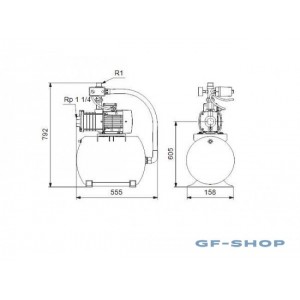 Установка повышения давления Grundfos CMB 5-46 (бак 60 литров)