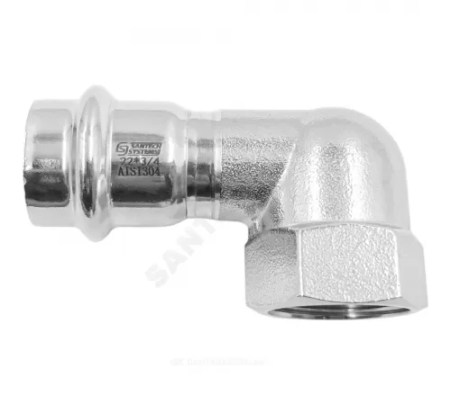 Угольник сталь нерж AISI 304 Дн 18х1/2" пресс/ВР SantechSystems