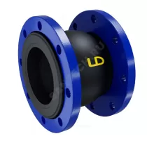 Компенсатор резиновый антивибрационный EPDM Ду 150 Ру16 фл L=180мм LD LD.КФР.150.16 сжатие/растяжение 20 мм/12 мм