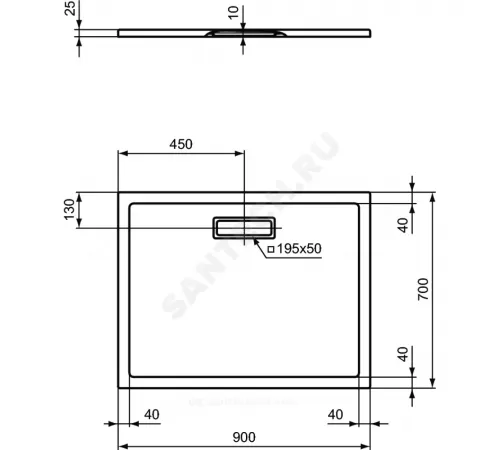 Поддон душевой акрил прямоугольный ULTRAFLAT NEW 900х700х25 Ideal Standard T447401 Поддон душевой акрил прямоугольный ULTRAFLAT NEW 900х700х25 Ideal Standard T447401