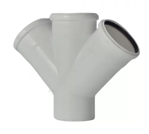 Крестовина PP-M 1-плоскостная бесшумная белая Дн 110х110х110х45гр б/нап в/к RTP (РосТурПласт) 24763 Крестовина PP-M 1-плоскостная бесшумная белая Дн 110х110х110х45гр б/нап в/к RTP (РосТурПласт) 24763