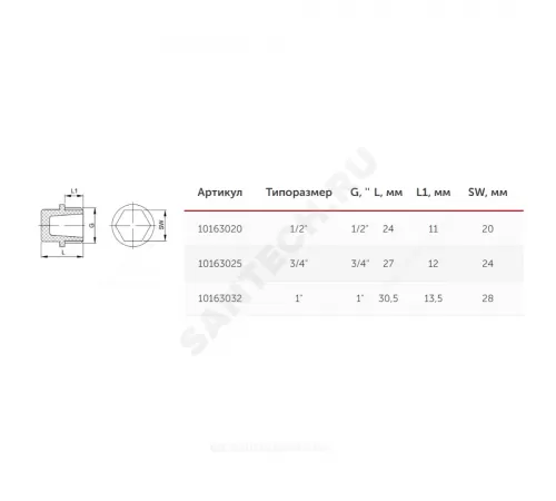 Заглушка (пробка) PP-R белая Дн 25х3/4" НР VALFEX 10163025