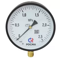 Манометр ТМ-610Р.00 радиальный Дк150мм 0-0,1 МПа кл.1,5 G1/2" Росма 00000007226