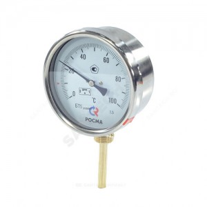 Термометр биметаллический радиальный Дк100 L=64мм G1/2" 100С БТ-52.211 Росма 00000002633
