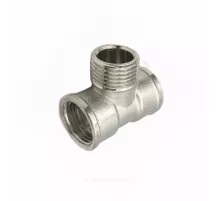 Тройник латунь никель Ду 15 (1/2") ВР/НР/ВР SantechSystems