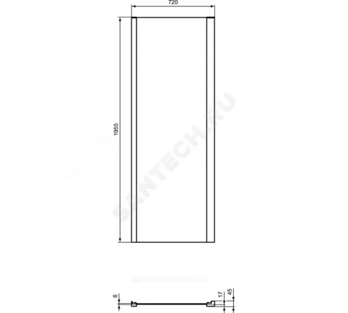 Стенка душевая CONNECT 2 боковая 750х1950мм Ideal Standard K9298V3 Стенка душевая CONNECT 2 боковая 750х1950мм Ideal Standard K9298V3