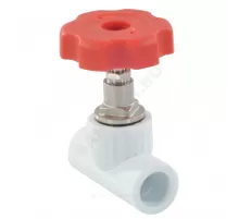 Клапан (вентиль) PP-R запорный белый Дн 25х90гр внутренняя пайка VALFEX 10146025