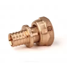 Муфта для PE-X труб аксиальная бронза Дн 25х3/4" с накидной гайкой RX+ Рехау 14563393001