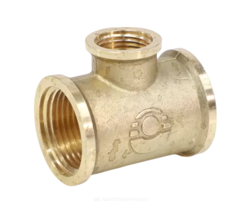 Тройник латунь переходной Ду 25х20х25 (1"х3/4"х1") ВР VALFEX VF.750.L.100.034.100