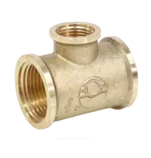 Тройник латунь переходной Ду 20х15х20 (3/4"х1/2"х3/4") ВР VALFEX VF.750.L.034.012.034