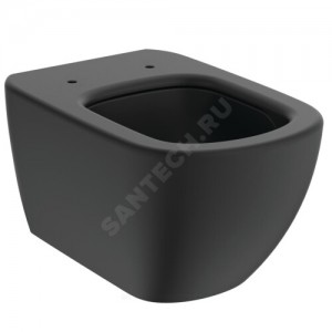 Комплект 3 в 1 TESI SILK BLACK унитаз подвесной + инсталляция без кнопки смыва + сиденье Ideal Standard T3868V3