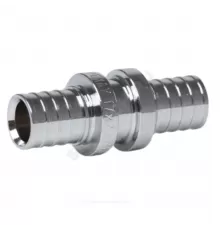 Муфта для PE-X труб аксиальная латунь хром Дн 17 THERM S Рехау 12502773002