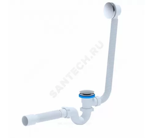 Слив-перелив для ванны трубный автоматический 1 1/2"x40 с гофрой 40х50 слив клапан "клик-клак" (грибок-сетка), пробка D=68мм АНИ Пласт EC155GS Слив-перелив для ванны трубный автоматический 1 1/2"x40 с гофрой 40х50 слив клапан "клик-клак" (грибок-сетка), пробка D=68мм АНИ Пласт EC155GS