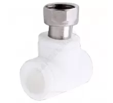 Тройник PP-R комбинированный белый Дн 32х1 1/4" с накидной гайкой VALFEX 11140132