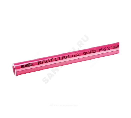 Труба PE-Xa/EVOH Дн 25х3,5 Ру10 Тмакс=95C L=6м RAUTITAN pink Rehau 11360621006 Труба PE-Xa/EVOH Дн 25х3,5 Ру10 Тмакс=95C L=6м RAUTITAN pink Rehau 11360621006