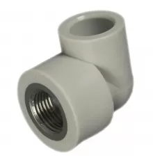 Угольник PP-R комбинированный серый Дн 20х1/2" ВР для PP-R RTP (РосТурПласт) 11038