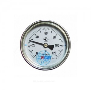 Термометр биметаллический осевой Дк63 L=60мм G1/2" 200С ТБ-063-1 Метер