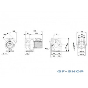 Насос циркуляционный Grundfos UPS 40-180 F 1х230