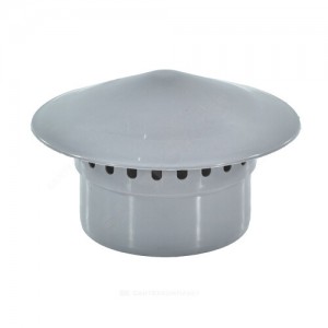 Зонт PP-H вентиляционный серый Дн 110 б/нап RTP (РосТурПласт) 11312