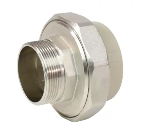 Муфта PP-R комбинированная разъемная серая Дн 50х1 1/2" НР VALFEX 10156040Г