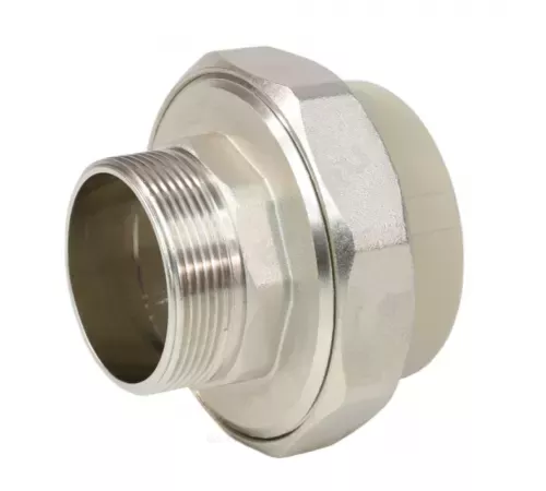 Муфта PP-R комбинированная разъемная серая Дн 63х2" НР VALFEX 10156050Г