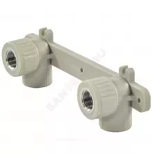 Планка PP-R монтажная серая Дн 25х1/2" ВР под смеситель VALFEX 10124025Г