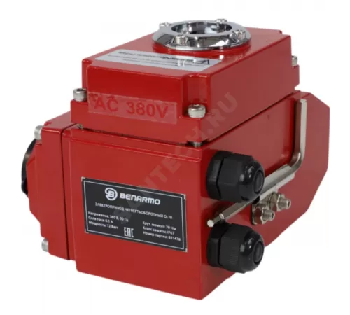 Электропривод четвертьоборотный QB-600 F07/F10/F12 22х22/17х17 квадрат 380В IP67 Benarmo Электропривод четвертьоборотный QB-600 F07/F10/F12 22х22/17х17 квадрат 380В IP67 Benarmo
