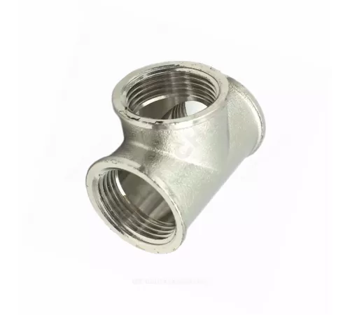 Тройник латунь никель Ду 15 (1/2") ВР/ВР SantechSystems Тройник латунь никель Ду 15 (1/2") ВР/ВР SantechSystems