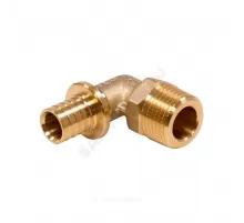 Угольник для PE-X труб аксиальный латунь Дн 20х1/2" НР MX Рехау 11096931001
