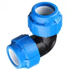 Отвод компрессионная ПЭ Дн 40х90гр Ру16 VALFEX 121001214040