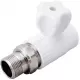 Кран шаровой PP-R белый Дн 20х1/2" НР прямой для радиатора VALFEX 10149020