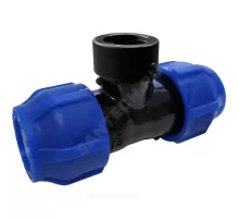 Тройник компрессионная ПЭ Дн 25х3/4"х25 ВР Ру16 VALFEX 1210012503425
