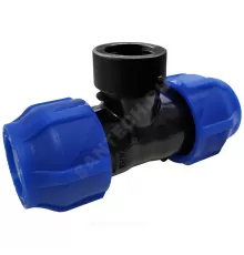 Тройник компрессионная ПЭ Дн 20х1/2"х20 ВР Ру16 VALFEX 1210012001220
