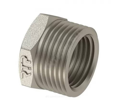 Футорка латунь никель Ду 15х10 (1/2"х3/8") НР/ВР RTP (РосТурПласт) 25121 Футорка латунь никель Ду 15х10 (1/2"х3/8") НР/ВР RTP (РосТурПласт) 25121