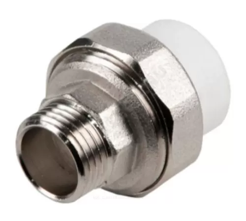 Муфта PP-R комбинированная разъемная белая Дн 20х1" НР VALFEX 10156125