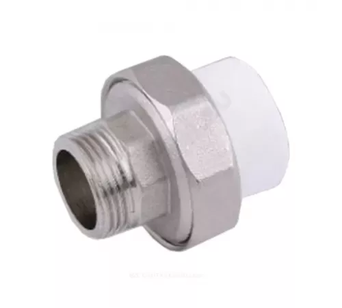 Муфта PP-R комбинированная разъемная белая Дн 20х3/4" НР VALFEX 10156120