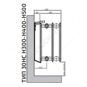 Радиатор стальной панельный Hygiene Compact HC тип 30 500х600 Qну=1196 Вт бок/п гигиенический RAL 9016 (белый) Heaton Plus