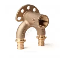 Водорозетка для PE-X труб аксиальная бронза Дн 16х1/2" ВР короткая RX+ Рехау 14564033001