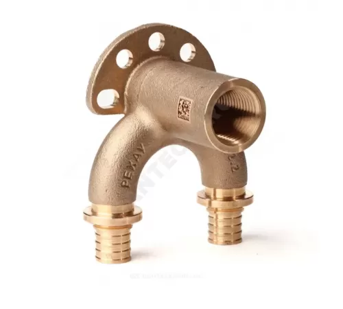 Водорозетка для PE-X труб аксиальная бронза Дн 16х1/2" ВР короткая RX+ Рехау 14564033001
